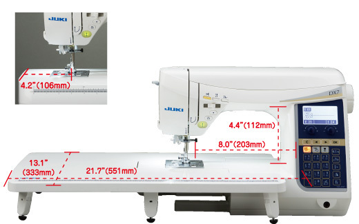 寬闊的縫制空間