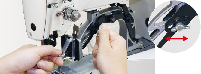 抬升壓腳的扳手可以單獨(dú)的前后滑動(dòng)